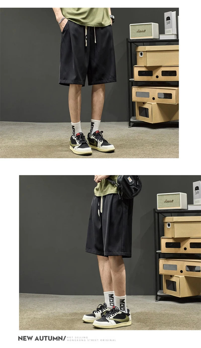 summer mens baggy casual shorts 2024 new y2k streetwear sweat short pants male sports fitness breathable basketball bermuda unique shorts style 3480