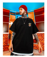 Glitchcore Chrome print – Chinese God Of Wealth Printed T Shirts For Men Creativity