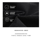 winter mens wide leg straight sweatpants korean fashion warm fleece track pants male casual thermal trousers with long belt unique joggers style 1087