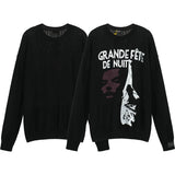 grunge oversized flame jumper built for warmth and edge, essential for winter street style, men’s streetwear clothing piece f