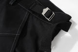 functional multi pockets overalls pantalones hombre baggy mens black cargo pants y2k streetwear loose baggy trousers oversized unique cargo style 890