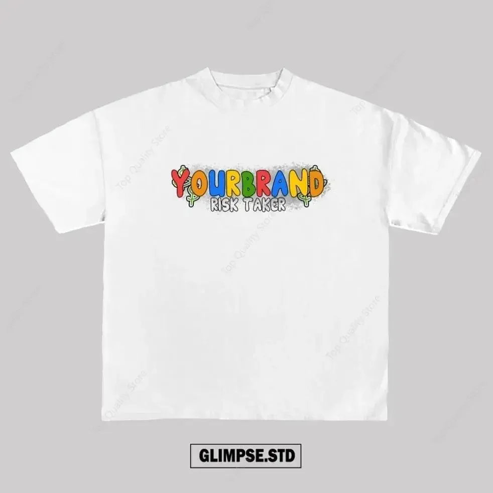 Skatecore Streetwear Tee – Tag Font Graphic with Flame Accent