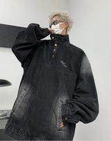 Harajuku Y2K Black Pullover Hoodie Vintage Punk Men Casual Hoodie Amer