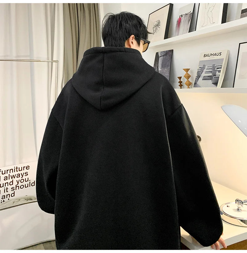 High Street Letter Print Oversized Hoodie Mens New Hip Hop Fashion