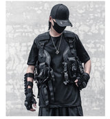 fashion hip hop sleeveless vest men cargo waistcoat with pockets military jacket new casual streetwear tactical sweatshirts n - variant style 2c097c for streetwear fashion