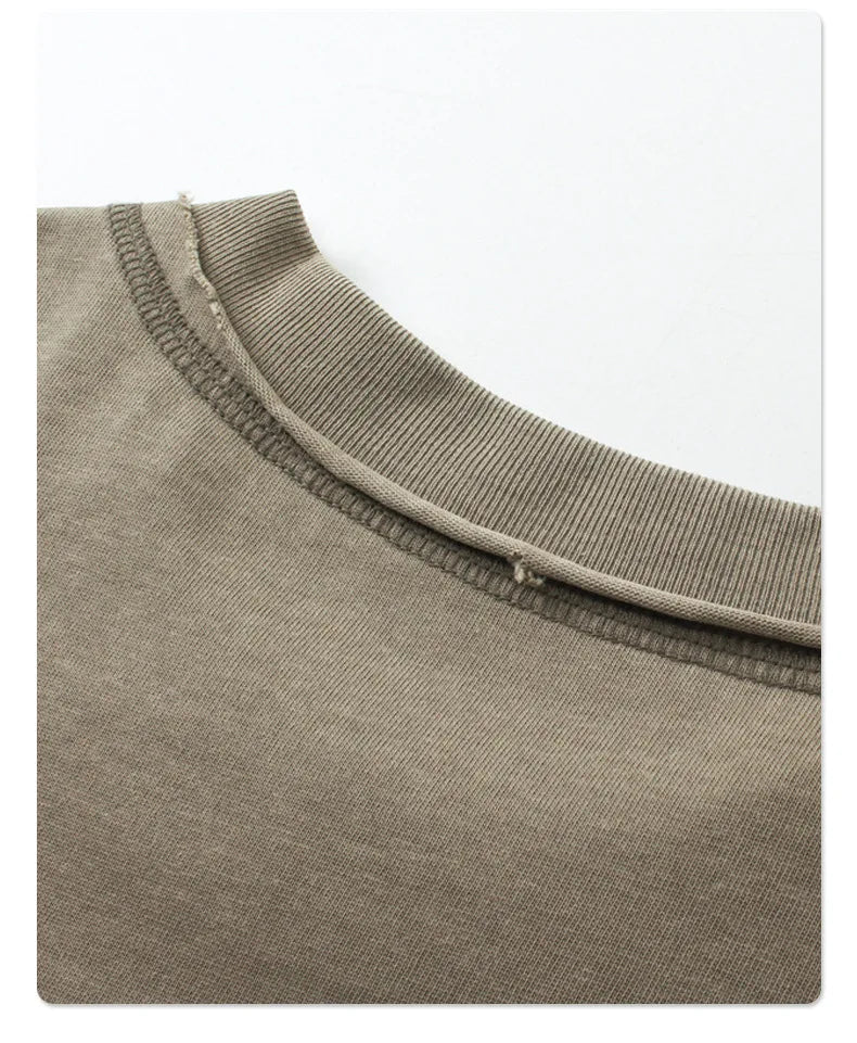 Skatercore Chrome logo – 2024 Summer New Washed Oversized Tshirt Worn Out Retro Distr