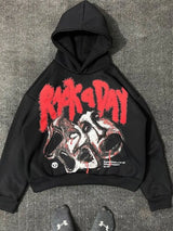 graphic fire pullover hoodie with oversized urban fit, trending menswear style, ideal for men’s fashion and seasonal streetwe