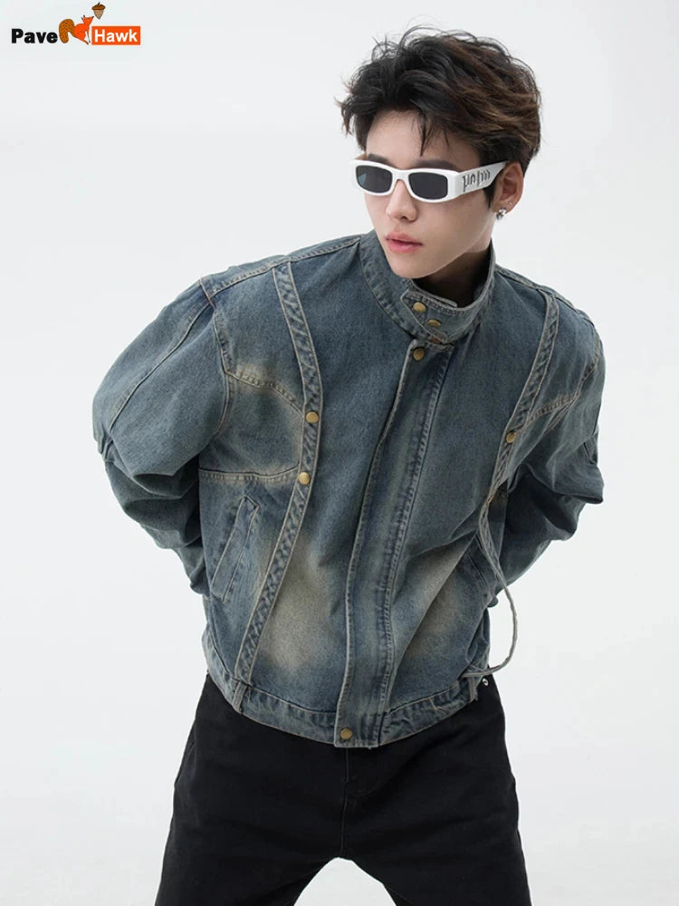 panel varsity outerwear, 2025 trend, for men, fall streetwear outfit, oversized style, layered fashion, modern aesthetic, graphic detail