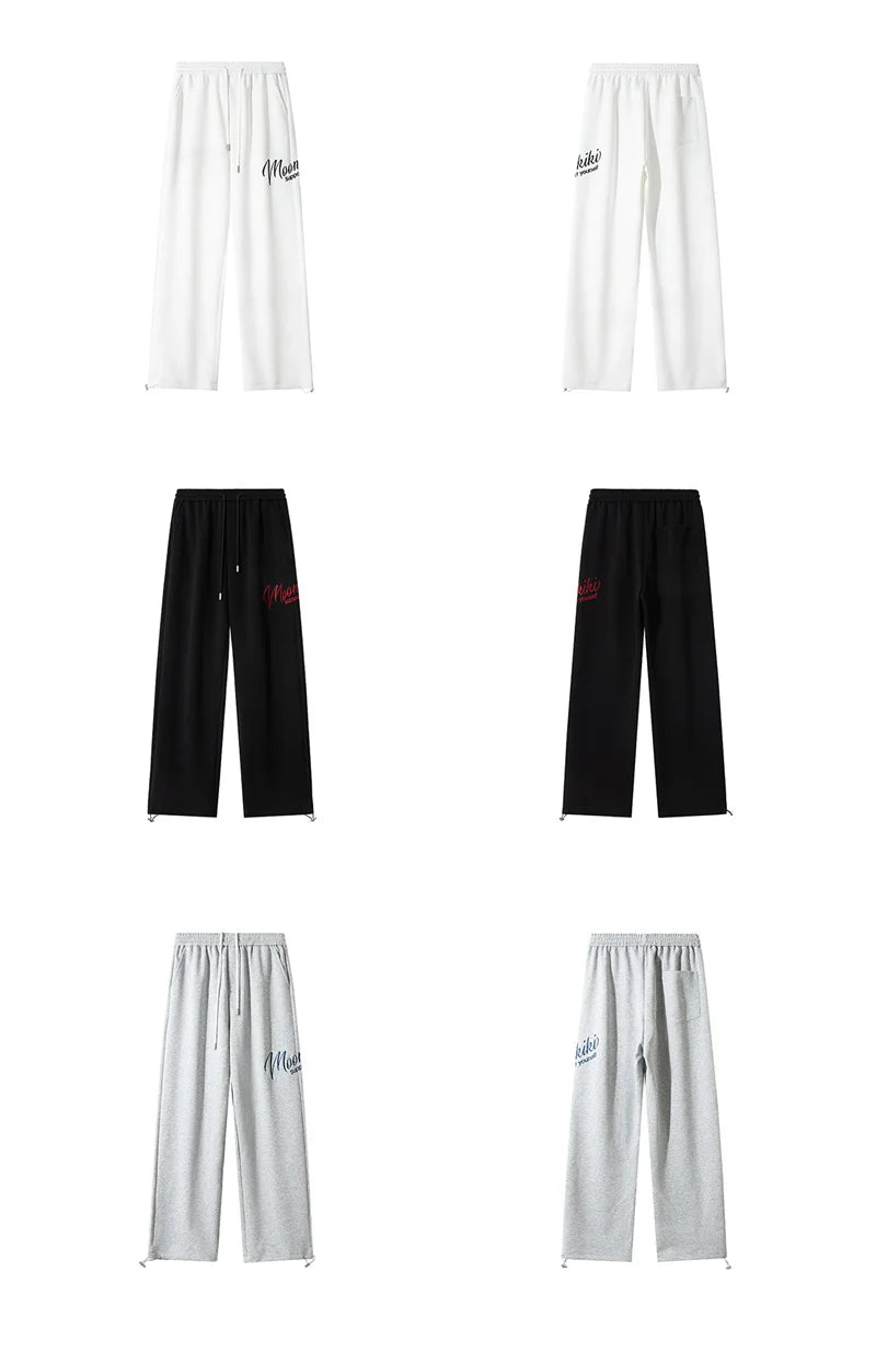 american fashion letter hip hop wide leg pants mens y2k streetwear baggy straight pantalones hombre new gym sports trousers unique default style 526