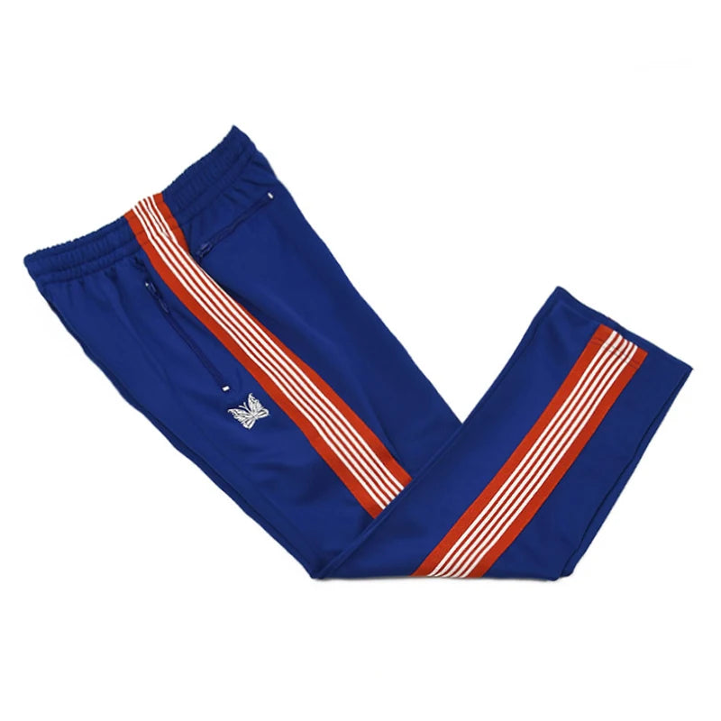 tie xiuhong high quality men woman pants chaopai versatile side edge weaving stripe embroidery loose joggers sweatpants unique joggers style 5083