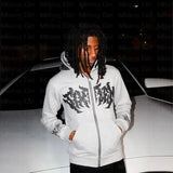 Women Men Zip Up Punk Jackets Halloween Long Sleeve Y2K Hoodies Goth H