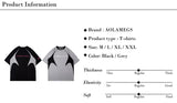 Vaporwave Graphic tee – Men Harajuku High Street T Shirt Patchwork Contrasted Raglan