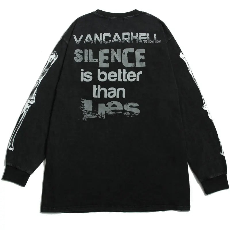 Skatercore Oversized shirt – Hip Hop Gothic Oversized T Shirts Streetwear Vintage Skull G