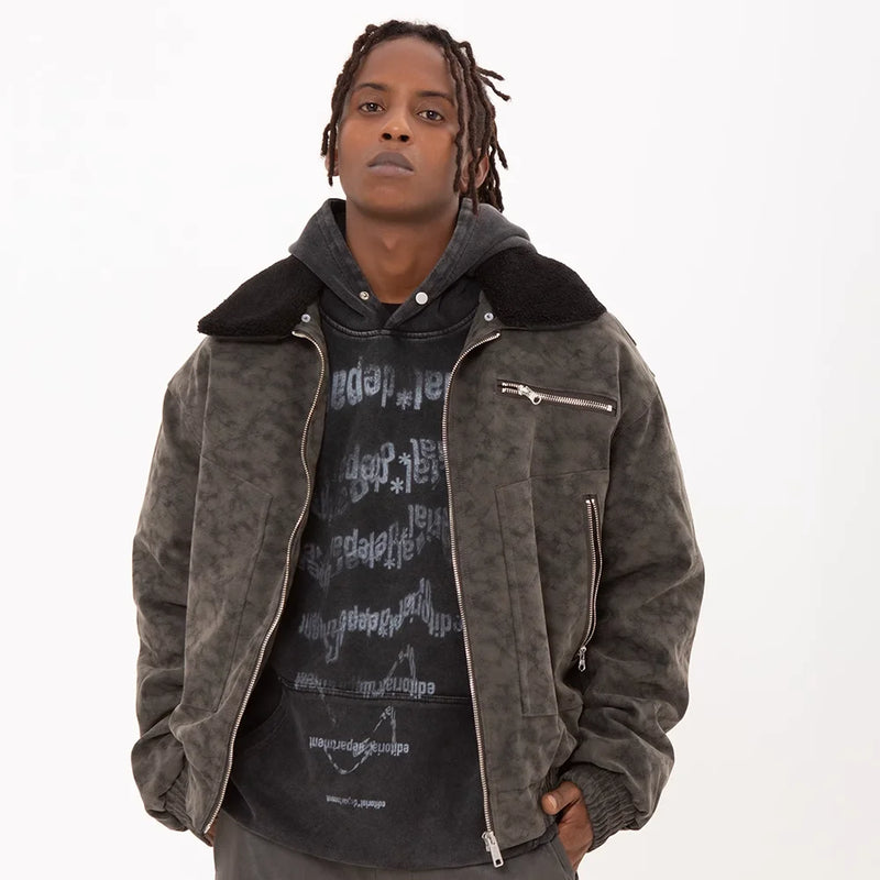 2023 Winter Vintage Casual PU Leather Jacket Men's Streetwear Hip Hop Parka Oversized Harajuku Loose Parkas Thick Warm Coats