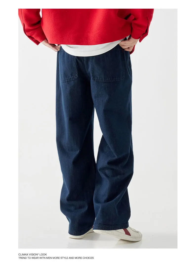 wide leg jeans men streetwear fashion loose casual plus size denim baggy jeans pants cityboy oversize cargo jeans trousers unique cargo style 1776