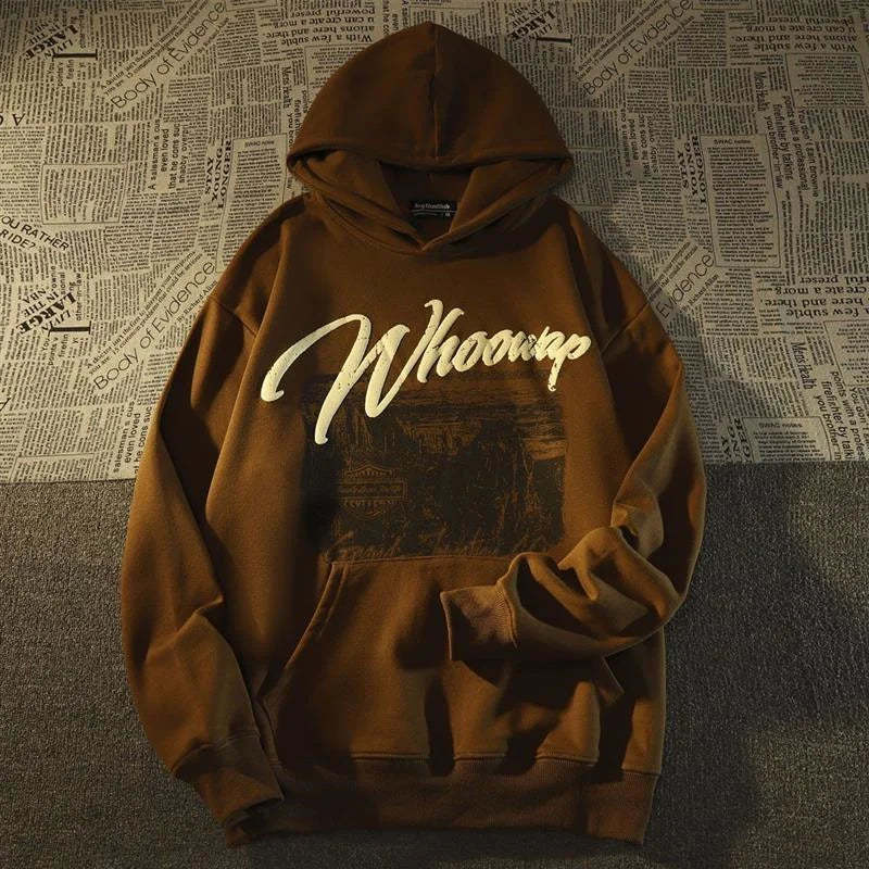 Autumn Goth Graphic Printing Hoody Man Streetwear Hip Hop Clothes Casu