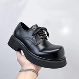 High Street Big Toe Leather Designer Shoes Men Women Streetwear Fashion Hip Hop Vintage Lightweight Casual Increase Derby Shoes