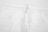 high street white knee pleated vertical stripe elastic fit skinny jeans male casual small leg jeans pants slim mens clothing unique jeans style 3682