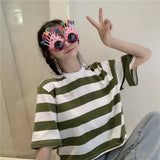 Anime Crying angel – Summer 2024 New Style Striped Salt Short Sleeved T Shirt For