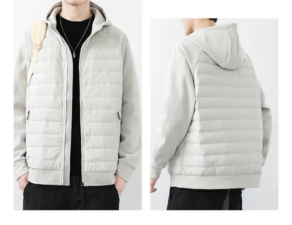 leather panel bomber, high-street look - trendy urban streetwear fashion for men and women