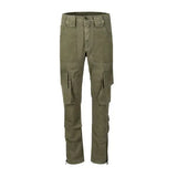 high street multi pockets tooling pants men army green cargo pants hip hop mopping trousers with band unique cargo style 198