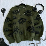 y2k fire graphic sweater, edgy streetwear for bold fashion-forward winter outfits, mens fashion layer for modern streetwear c