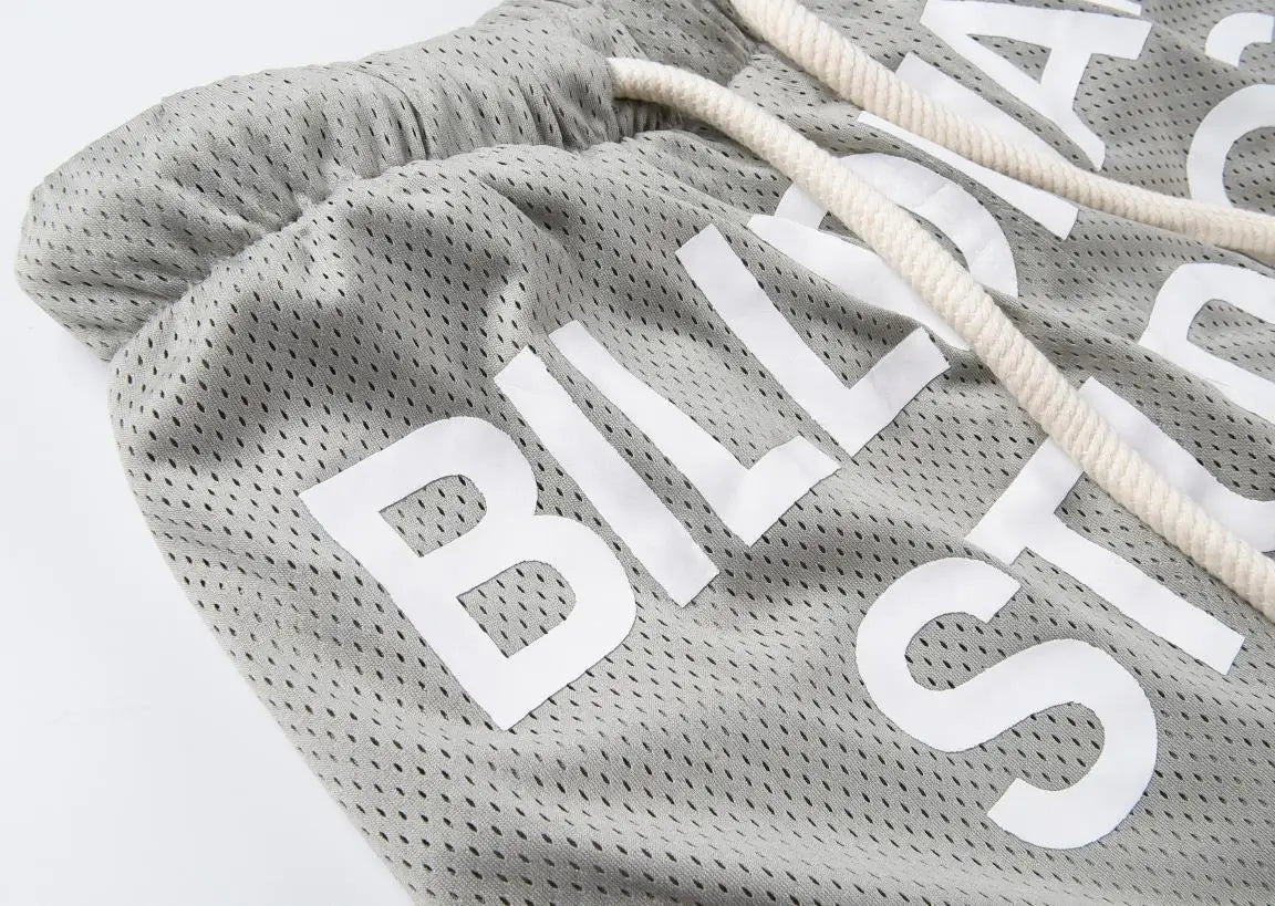New 2023 Novelty High Comfortable Billionaire Studios Mesh Skateboard Street Cotton Casual Shorts Kanye Hip-hop Parkour #529