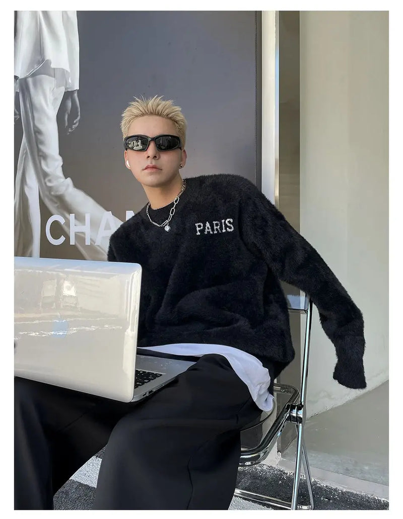 oversized flame knit top, unisex streetwear inspired by 2025 fashion trends, mens fashion layer for modern streetwear collect