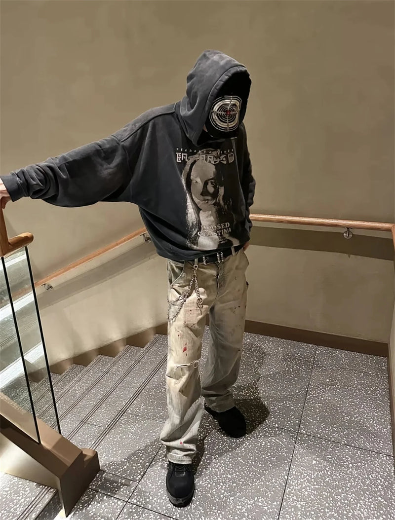 High-tech cyber hoodie with futuristic aesthetic