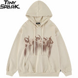 2023 Hip Hop Streetwear Hoodie Sweatshirt Letters Bubble Printing Hood
