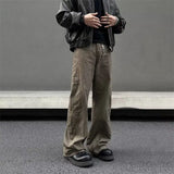 american high street retro men and women trendy straight work pants couple spring and autumn hip hop loose casual pants y2k relaxed fit trousers