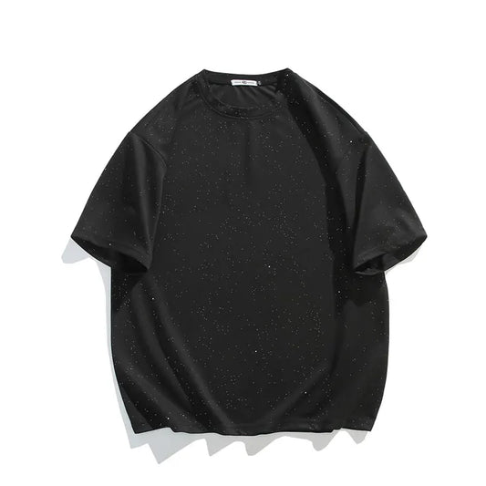 Cyberpunk Tribal flame – 2024 New Galaxy Glitter T Shirt Korean Style Small Sequined