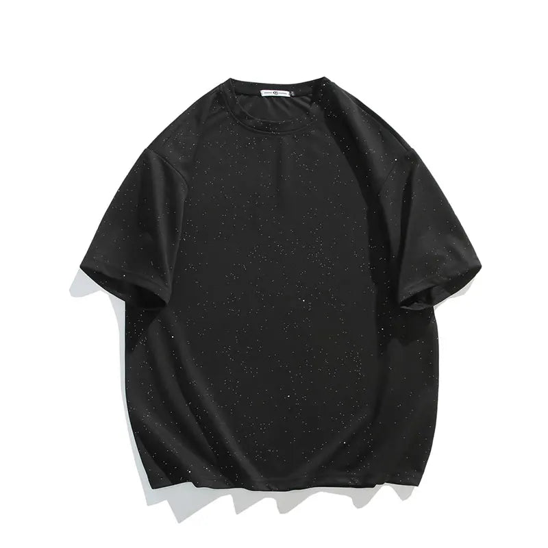Cyberpunk Tribal flame – 2024 New Galaxy Glitter T Shirt Korean Style Small Sequined