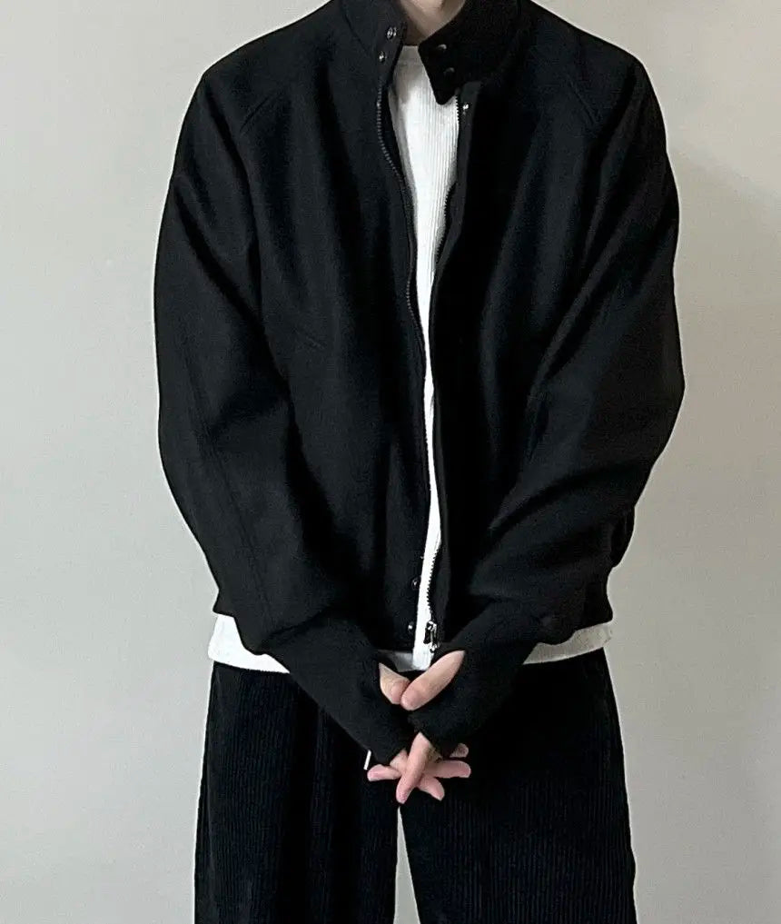 Club Paradise Limited Autumn and Winter Korean Grey Stand Up…