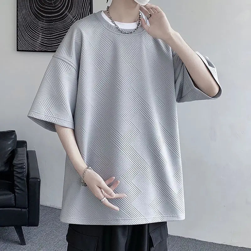 Sadcore Vintage anime – 2023 Summer Men T Shirt Short Sleeve Loose Fashion New Desig