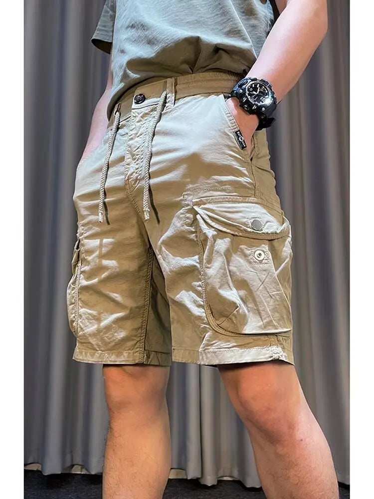 Men Trend Cargo Shorts Cotton High Quality Hot Sale Hip Hop Punk Wash Military