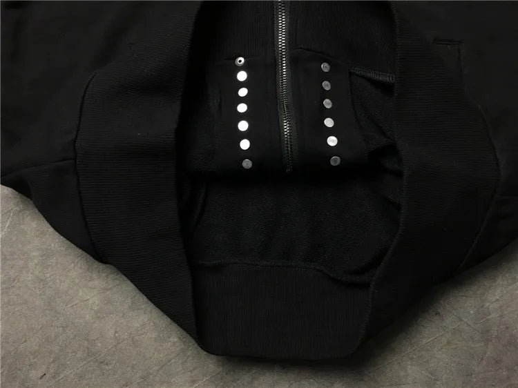 New Luxury Men Novelty Metal Rivets Hoodies Hoody Hooded Sweatshirts V