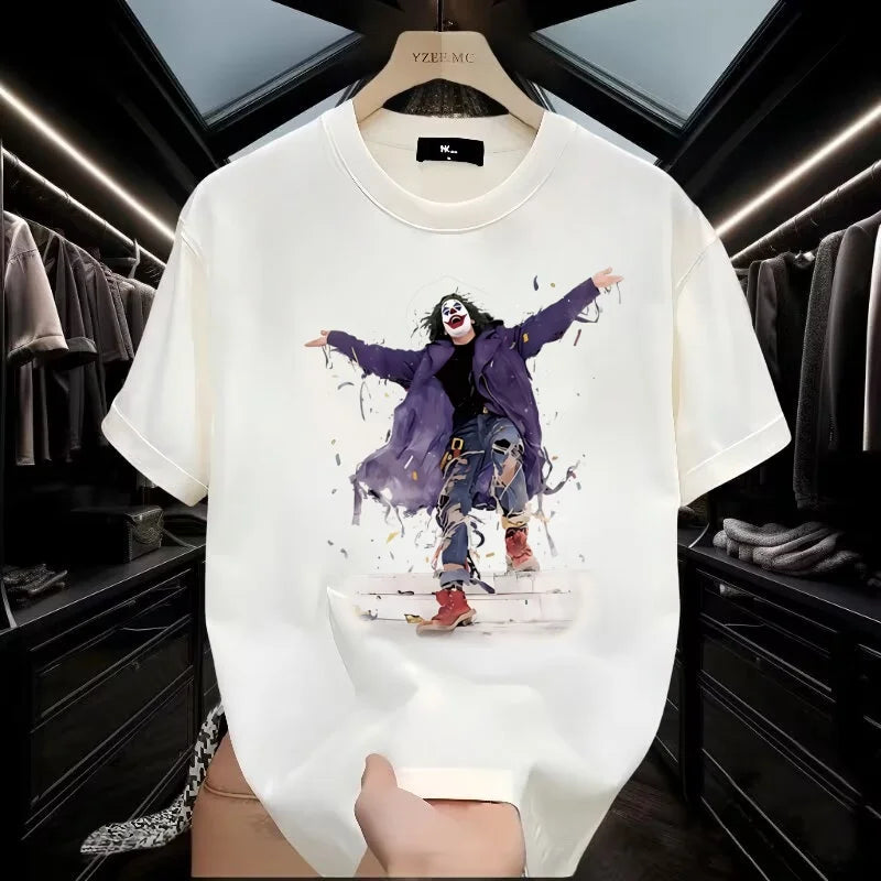 Gothic Tribal flame – New Summer Mens Cotton T Shirt American Oversized Loose Whit