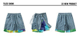 hip hop loose shorts elastic waist pants fashion patchwork half pant mens summer casual drewstring streetwear sportswear jogger unique joggers style 3438