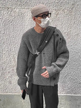 bold fire sweater, layered fit piece, aesthetic soft knit grunge sweater for cozy streetwear