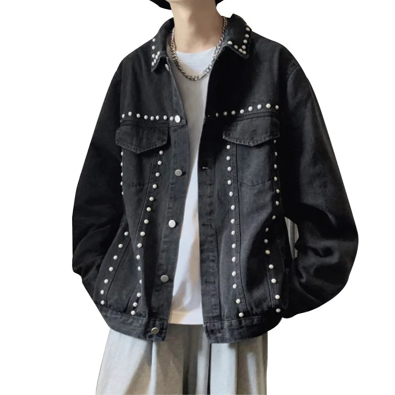 leather panel bomber, high-street look - oversized graphic apparel for edgy looks