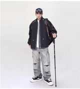 panelled street outerwear, high-street style, daily look