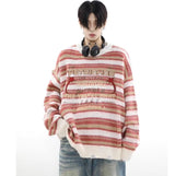 layered flame street knit, photo-ready knit, trendy urban fashion top for men, layered streetwear look