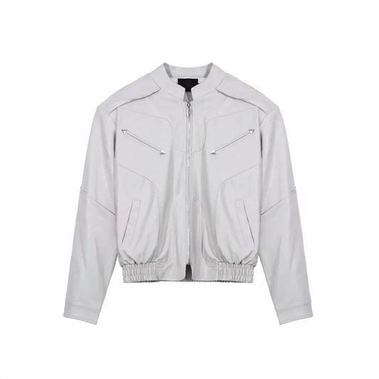 minimalist streetwear jacket, bold fashion piece, aesthetic