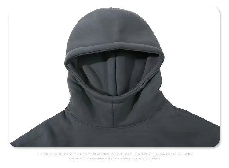 Three Dimensional Foam Splicing Color Hoodie Plus Fleece Hoodie Men An