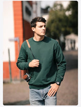 2024 New Autumn And Winter Blue Warm Fleece Fabric Sweatshirt Trendy M