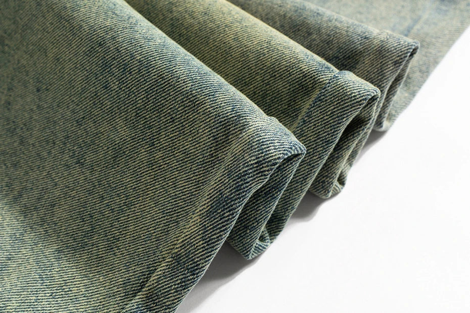 men vintage jeans distressed retro loose straight denim pants 2024 man ro style jeans trousers unique jeans style 720