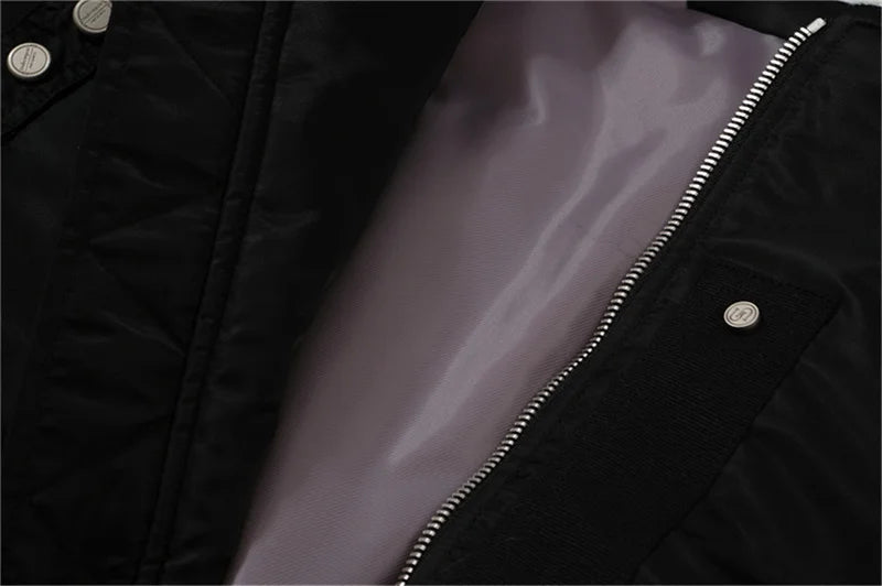 undermycar 2023 new high street fashion brand quality multi pocket flight jacket cotton coat black nan streetwear photo styli - variant style 0e79e2 for streetwear fashion