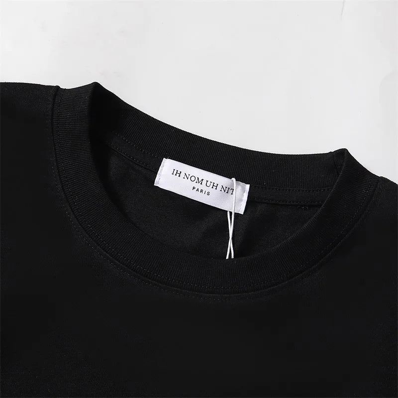 Glitchcore Fashion – High Quality Ih Nom Uh Nit T Shirt Masked Men Letter Printin – Urban Streetwear for Men & Women