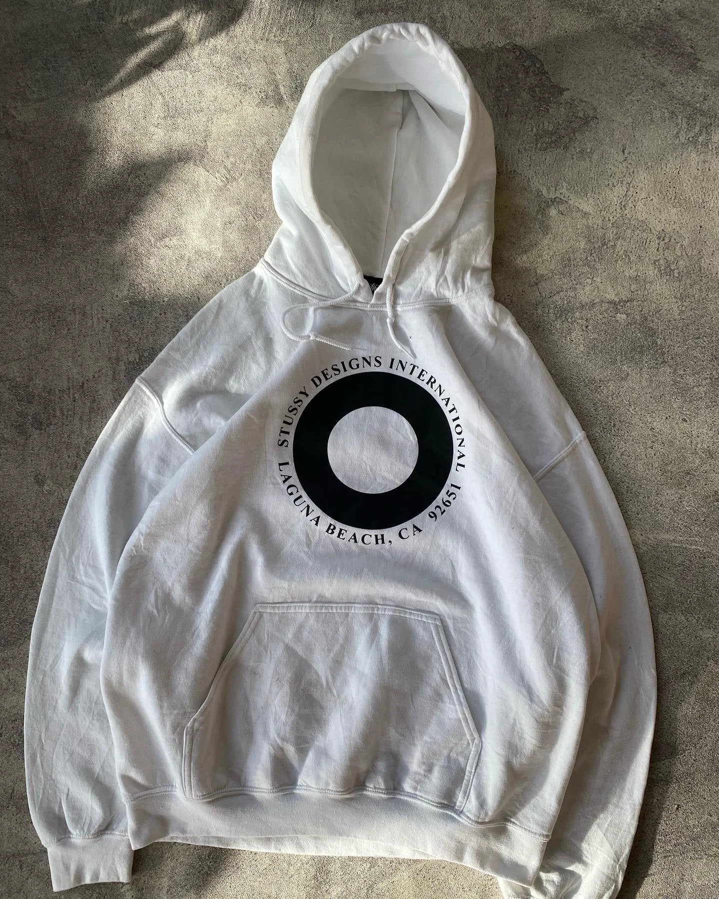 Dark gothic hoodie with angel and demon dual-tone art